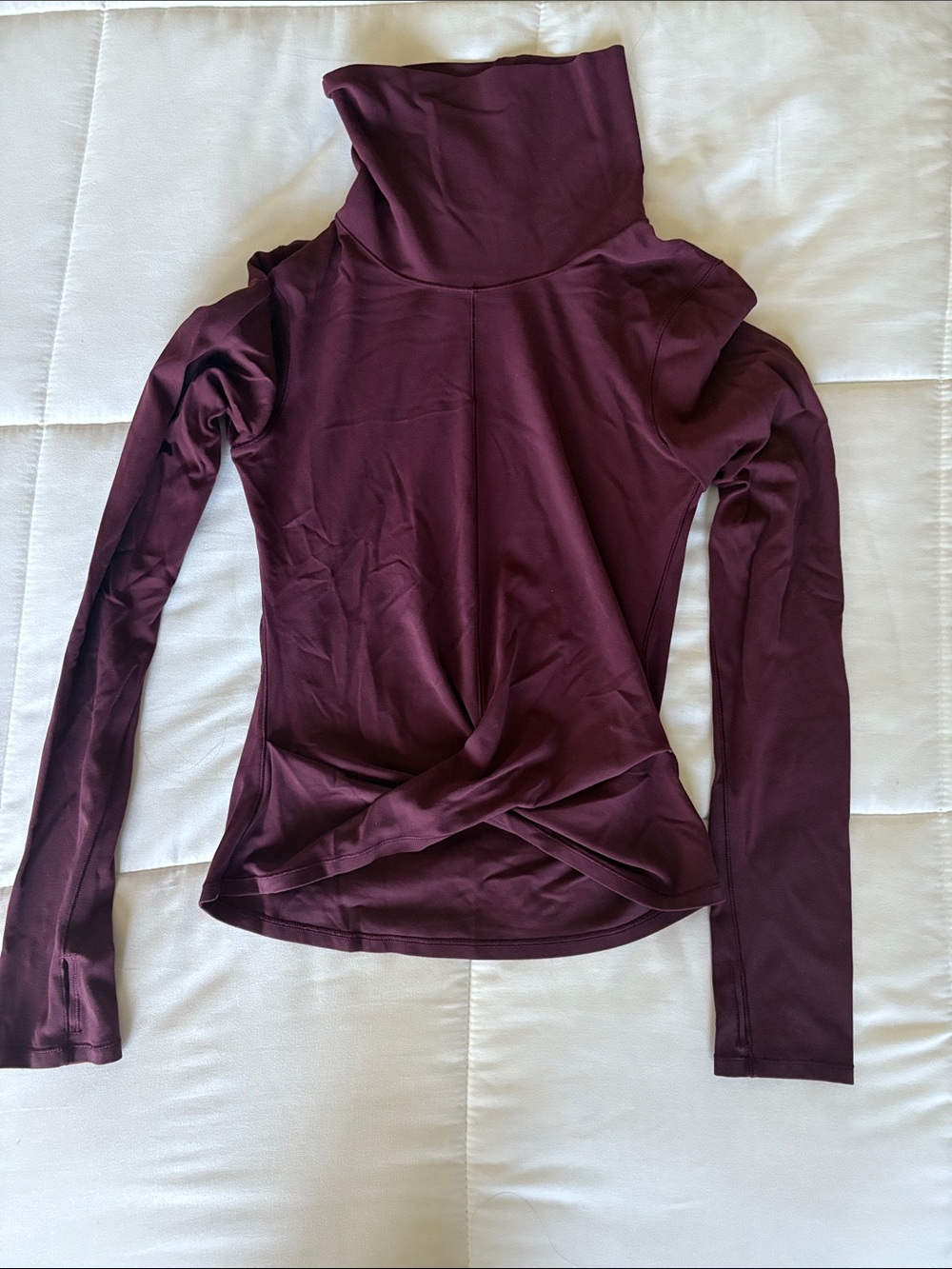 Lululemon Long-Sleeve Turtleneck Top in Burgundy